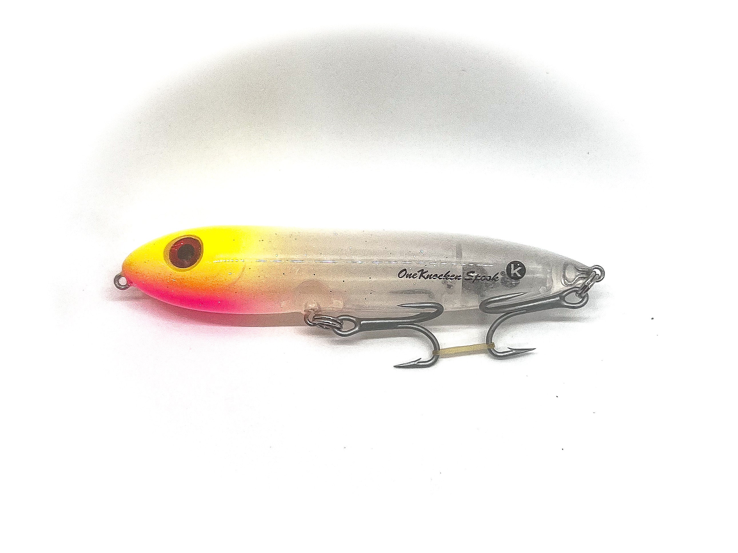 Heddon Saltwater Super Spook, Jr. Fishing Lure - White/Pink/Silver