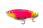 Mirrodine XL with hot pink body, chartreuse throat and tail with black trout spots