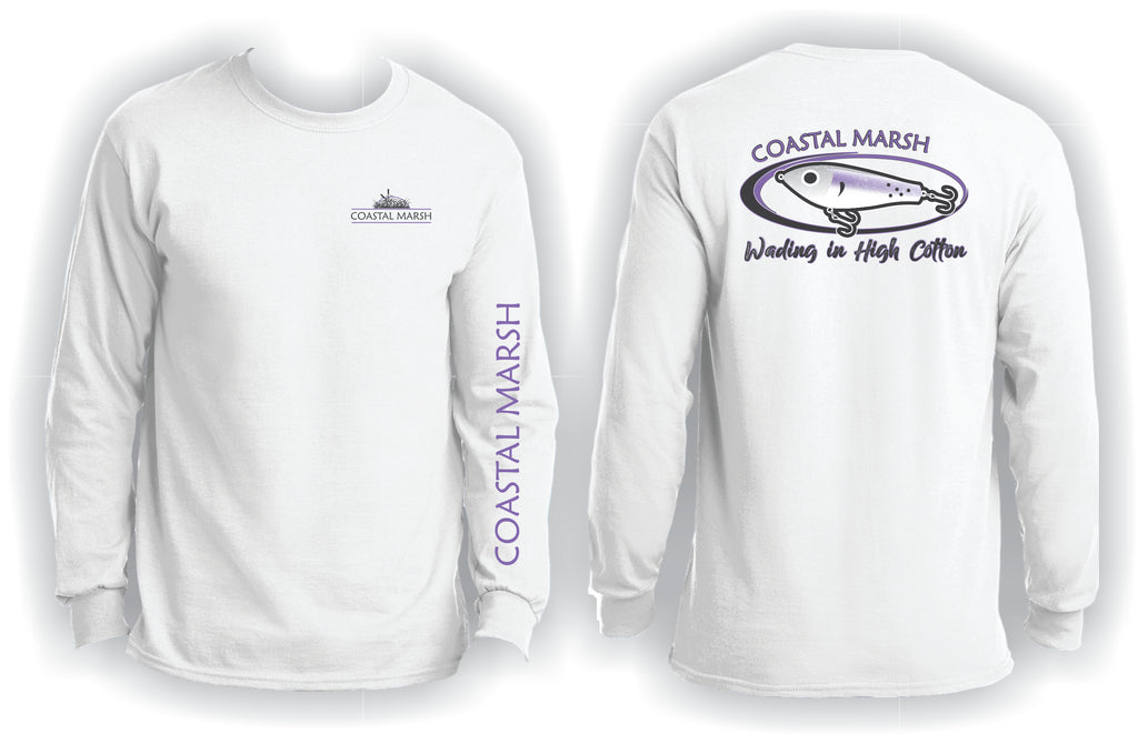 Coastal Marsh High Cotton T-Shirt, 100% cotton, long sleeve